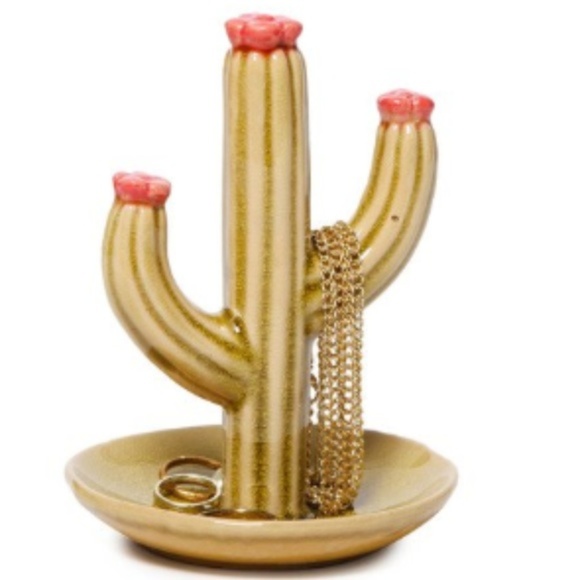 Other - 3/$15 Ceramic Cactus Jewelry Holder